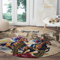 Personalized Kentucky Horse Race Round Carpet Race for Rosse