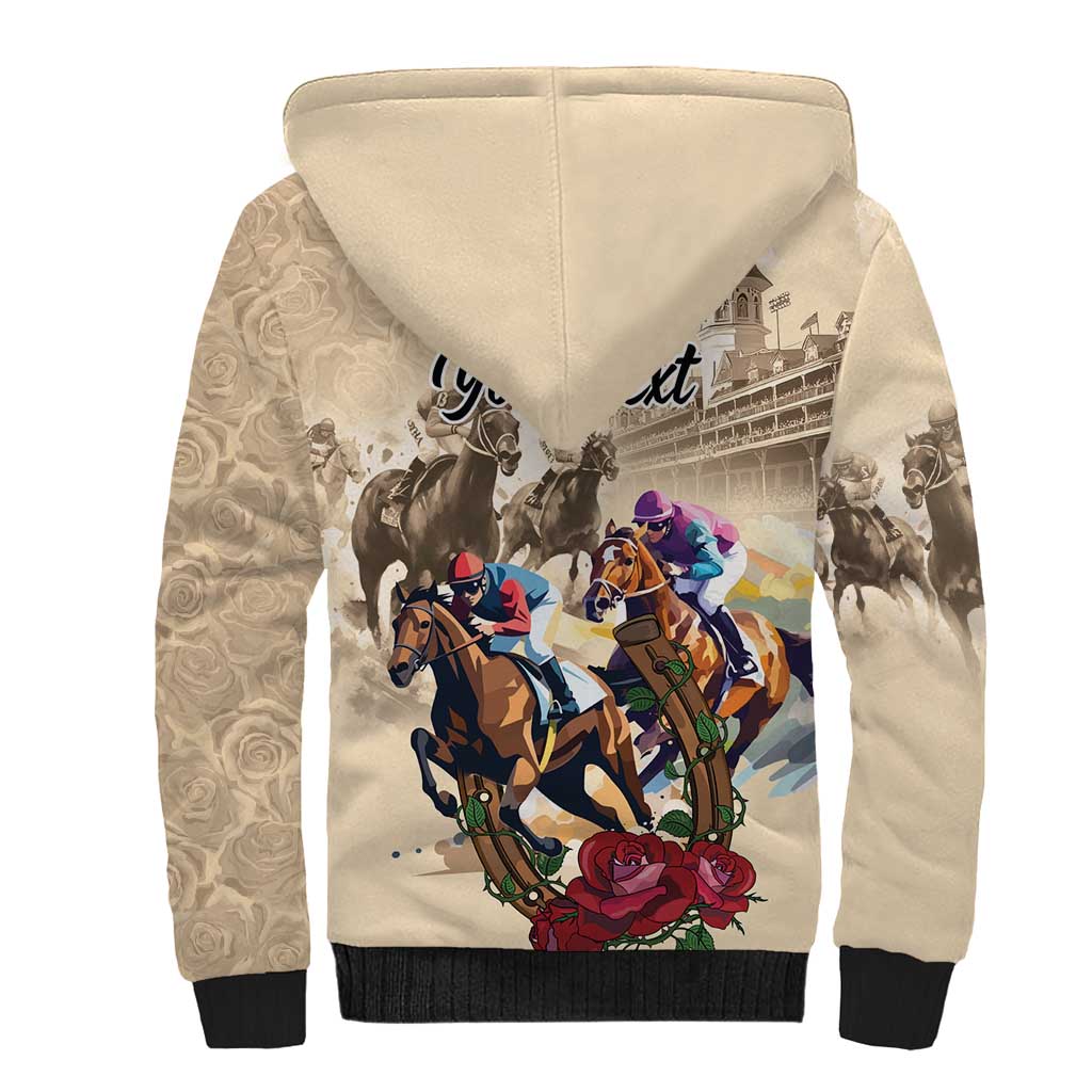 Personalized Kentucky Horse Race Sherpa Hoodie Race for Rosse