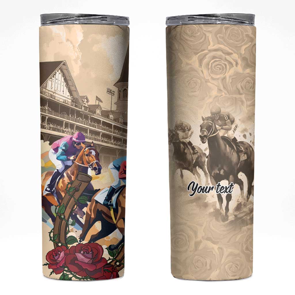 Personalized Kentucky Horse Race Skinny Tumbler Race for Rosse
