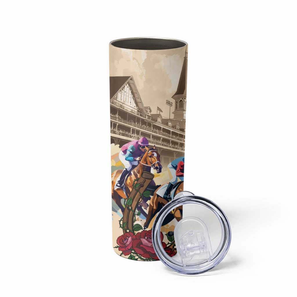 Personalized Kentucky Horse Race Skinny Tumbler Race for Rosse