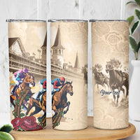 Personalized Kentucky Horse Race Skinny Tumbler Race for Rosse