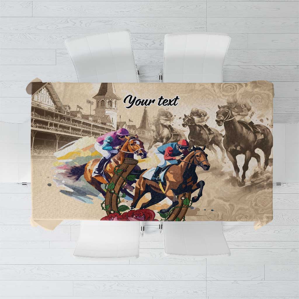Personalized Kentucky Horse Race Tablecloth Race for Rosse