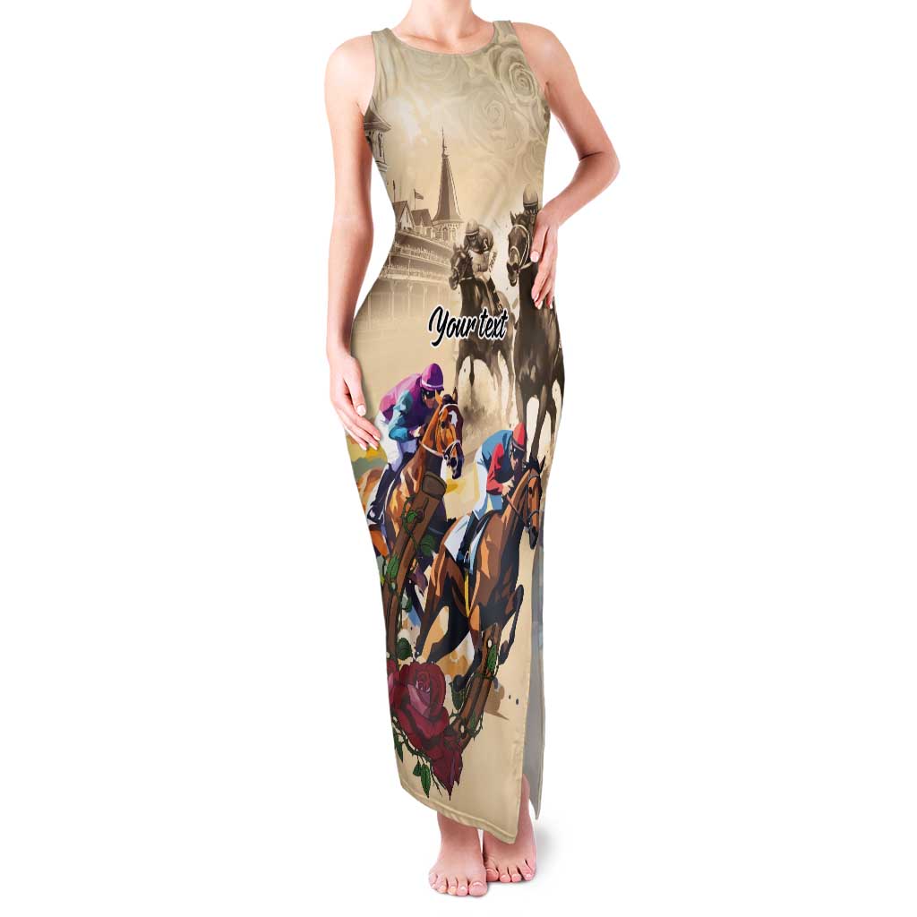 Personalized Kentucky Horse Race Tank Maxi Dress Race for Rosse