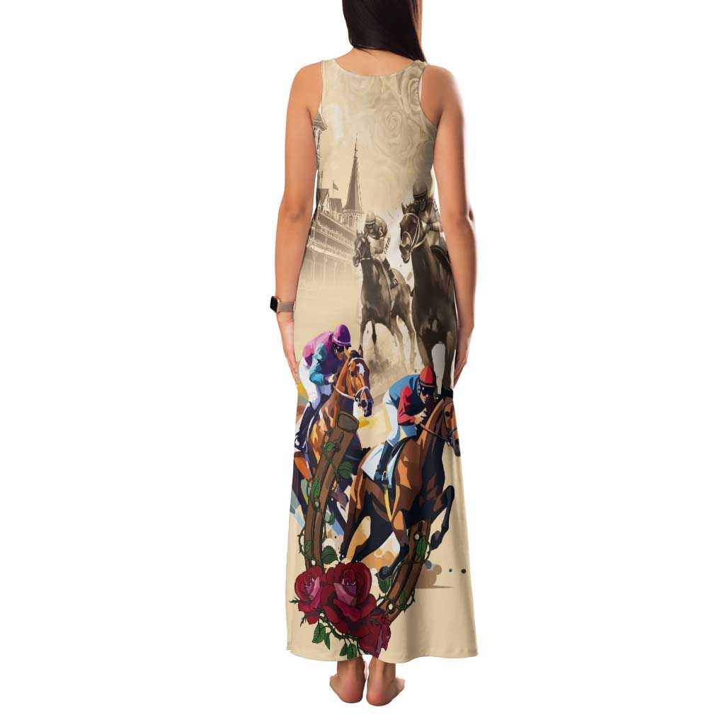 Personalized Kentucky Horse Race Tank Maxi Dress Race for Rosse