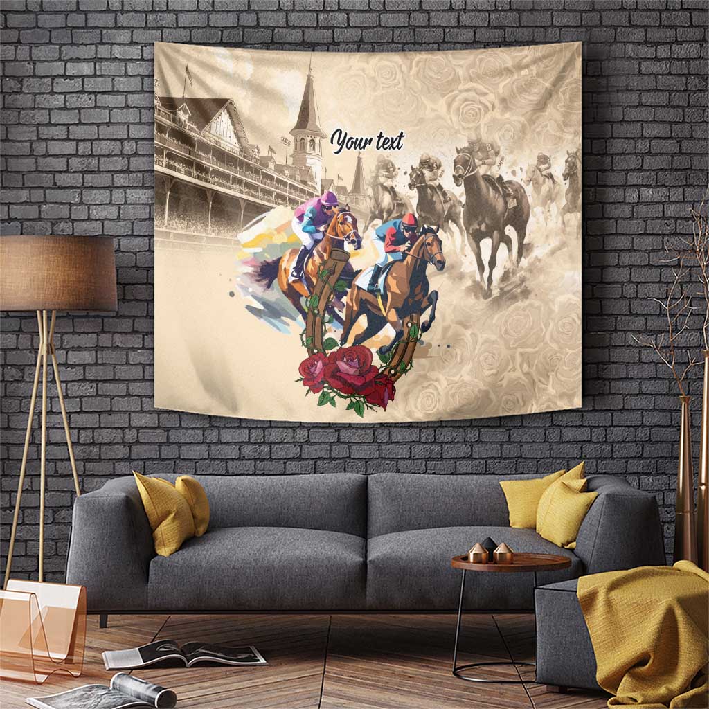 Personalized Kentucky Horse Race Tapestry Race for Rosse