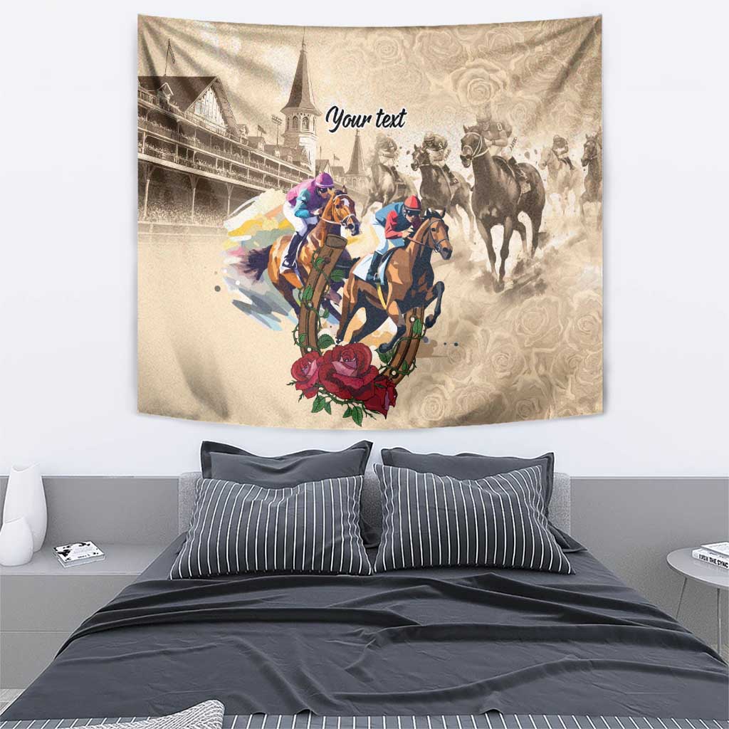 Personalized Kentucky Horse Race Tapestry Race for Rosse
