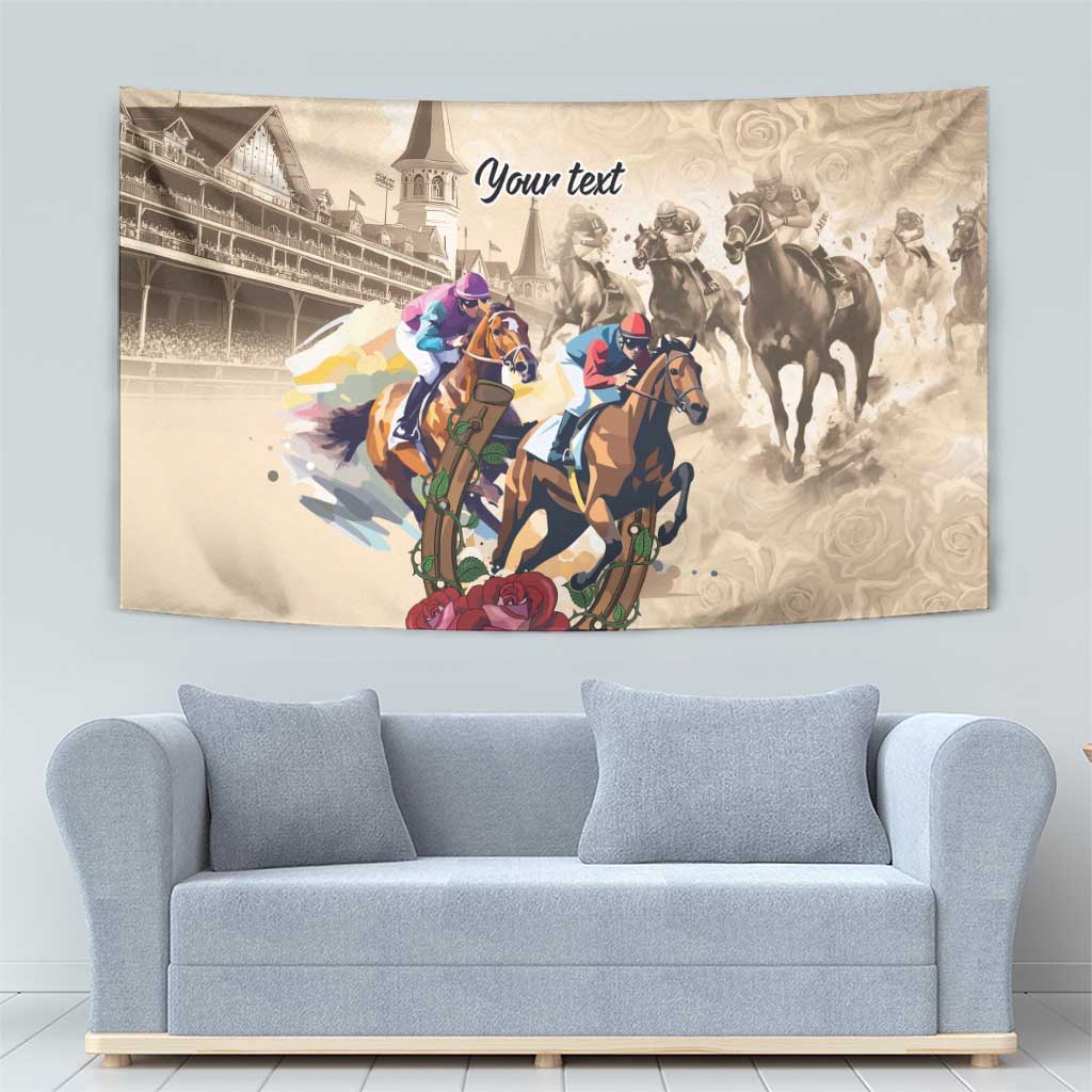Personalized Kentucky Horse Race Tapestry Race for Rosse