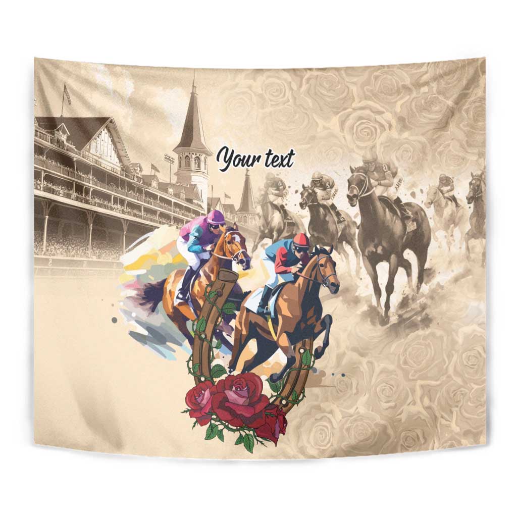 Personalized Kentucky Horse Race Tapestry Race for Rosse
