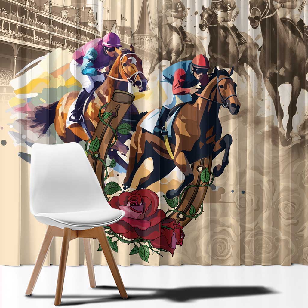 Personalized Kentucky Horse Race Window Curtain Race for Rosse