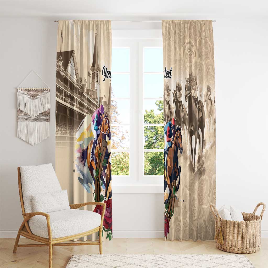 Personalized Kentucky Horse Race Window Curtain Race for Rosse