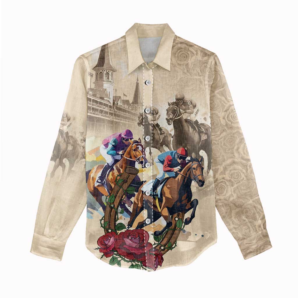 Personalized Kentucky Horse Race Women Casual Shirt Race for Rosse