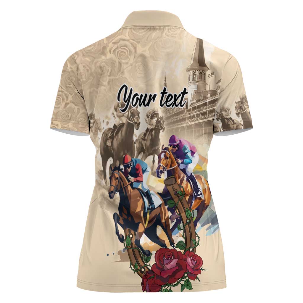 Personalized Kentucky Horse Race Women Polo Shirt Race for Rosse