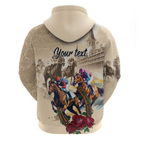 Personalized Kentucky Horse Race Zip Hoodie Race for Rosse