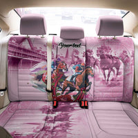 Personalized Kentucky Horse Race Back Car Seat Cover Pink Out Party