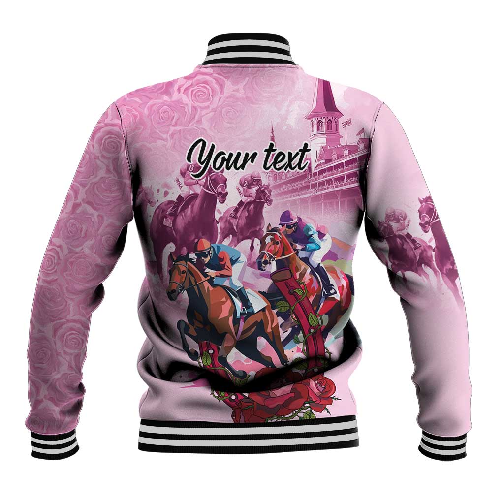 Personalized Kentucky Horse Race Baseball Jacket Pink Out Party
