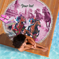 Personalized Kentucky Horse Race Beach Blanket Pink Out Party