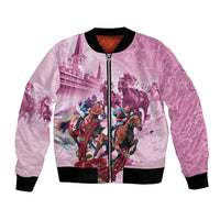 Personalized Kentucky Horse Race Bomber Jacket Pink Out Party