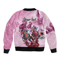 Personalized Kentucky Horse Race Bomber Jacket Pink Out Party