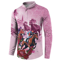 Personalized Kentucky Horse Race Button Sweatshirt Pink Out Party