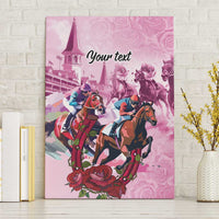 Personalized Kentucky Horse Race Canvas Wall Art Pink Out Party