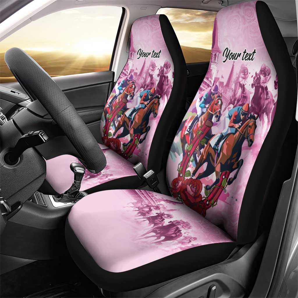 Personalized Kentucky Horse Race Car Seat Cover Pink Out Party