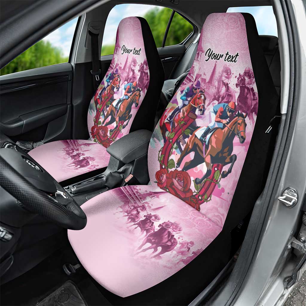 Personalized Kentucky Horse Race Car Seat Cover Pink Out Party