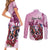 Personalized Kentucky Horse Race Couples Matching Short Sleeve Bodycon Dress and Long Sleeve Button Shirt Pink Out Party