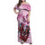 Personalized Kentucky Horse Race Family Matching Off Shoulder Maxi Dress and Hawaiian Shirt Pink Out Party