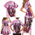 Personalized Kentucky Horse Race Family Matching Short Sleeve Bodycon Dress and Hawaiian Shirt Pink Out Party