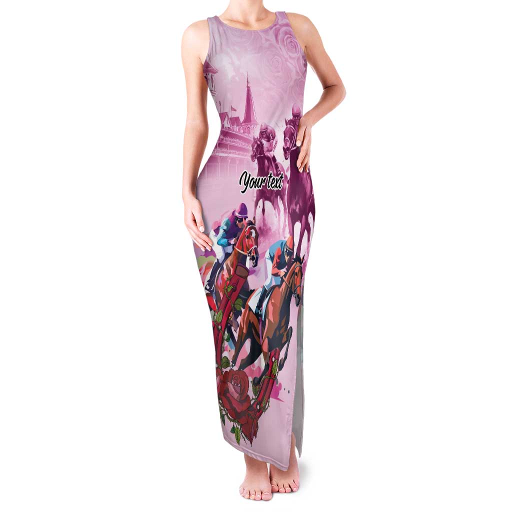 Personalized Kentucky Horse Race Family Matching Tank Maxi Dress and Hawaiian Shirt Pink Out Party