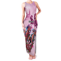 Personalized Kentucky Horse Race Family Matching Tank Maxi Dress and Hawaiian Shirt Pink Out Party