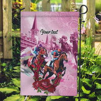 Personalized Kentucky Horse Race Garden Flag Pink Out Party