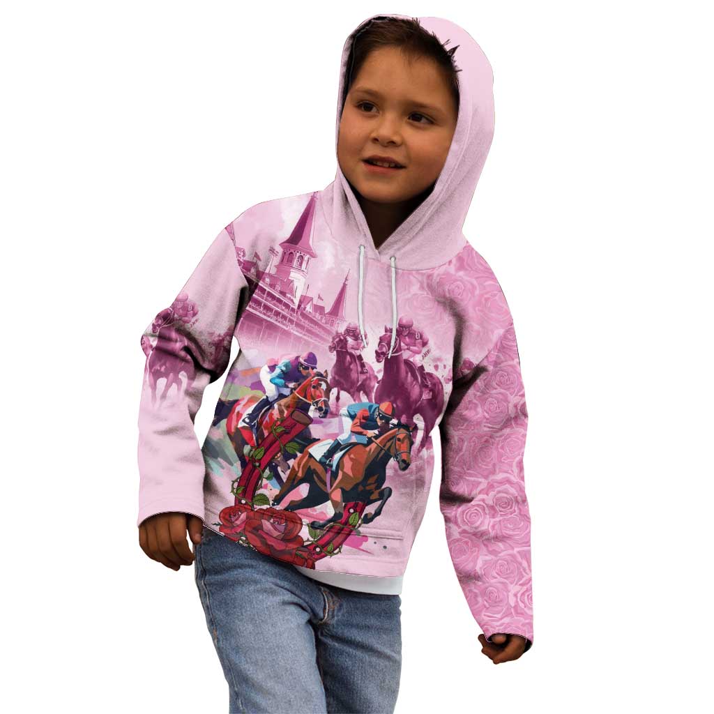 Personalized Kentucky Horse Race Kid Hoodie Pink Out Party