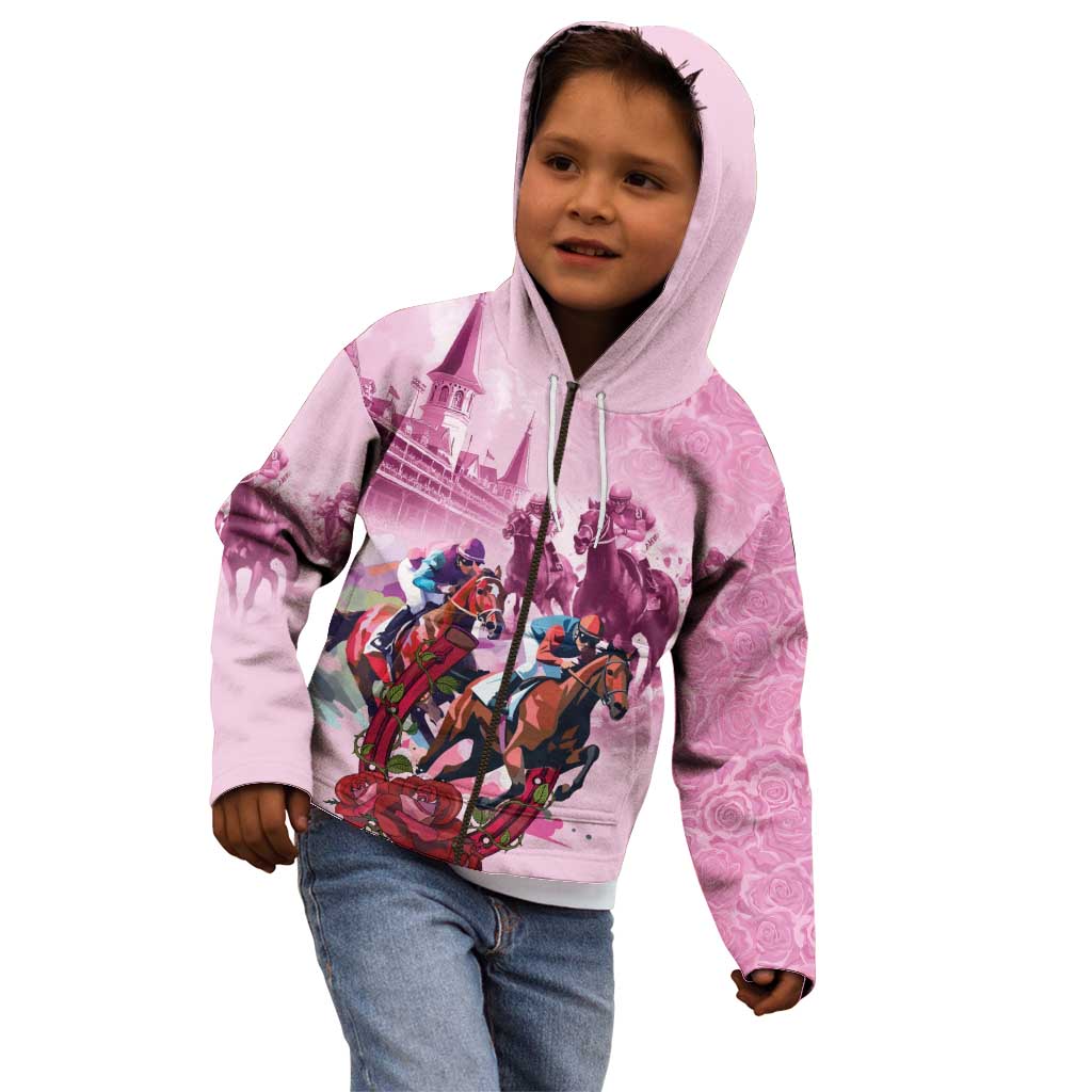 Personalized Kentucky Horse Race Kid Hoodie Pink Out Party