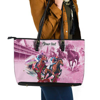 Personalized Kentucky Horse Race Leather Tote Bag Pink Out Party