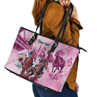 Personalized Kentucky Horse Race Leather Tote Bag Pink Out Party