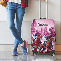 Personalized Kentucky Horse Race Luggage Cover Pink Out Party