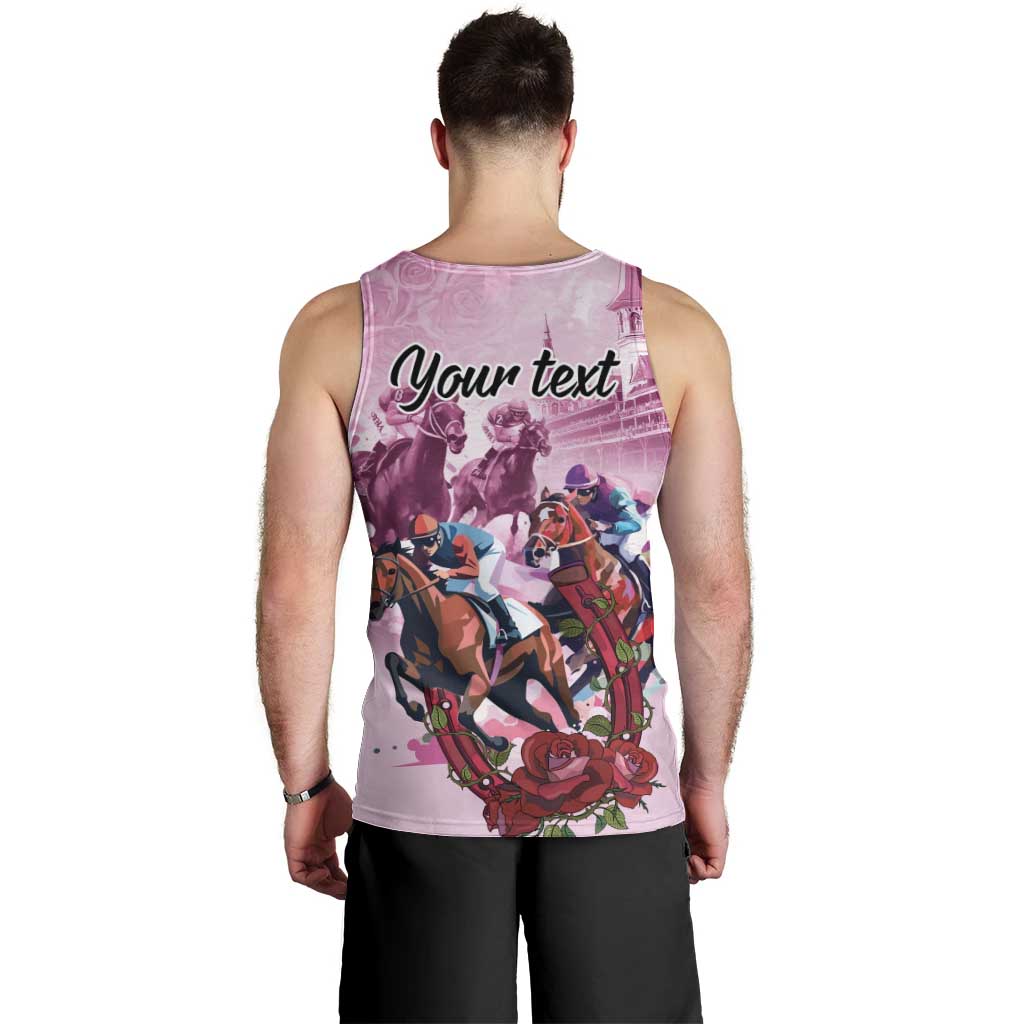 Personalized Kentucky Horse Race Men Tank Top Pink Out Party