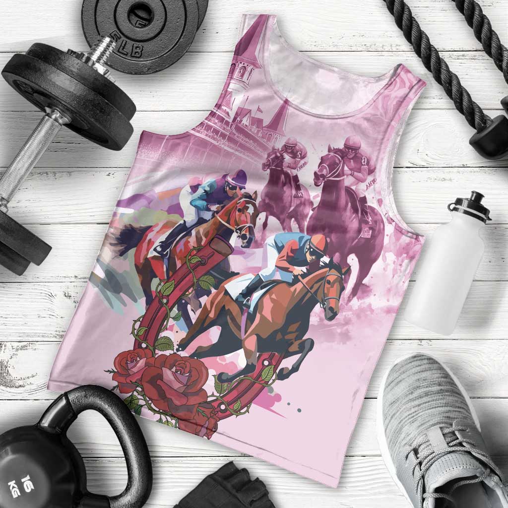 Personalized Kentucky Horse Race Men Tank Top Pink Out Party