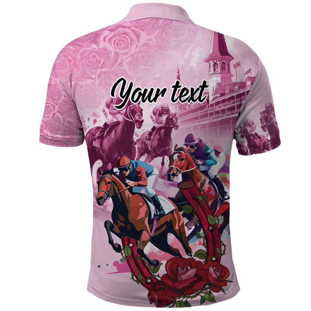 Personalized Kentucky Horse Race Polo Shirt Pink Out Party