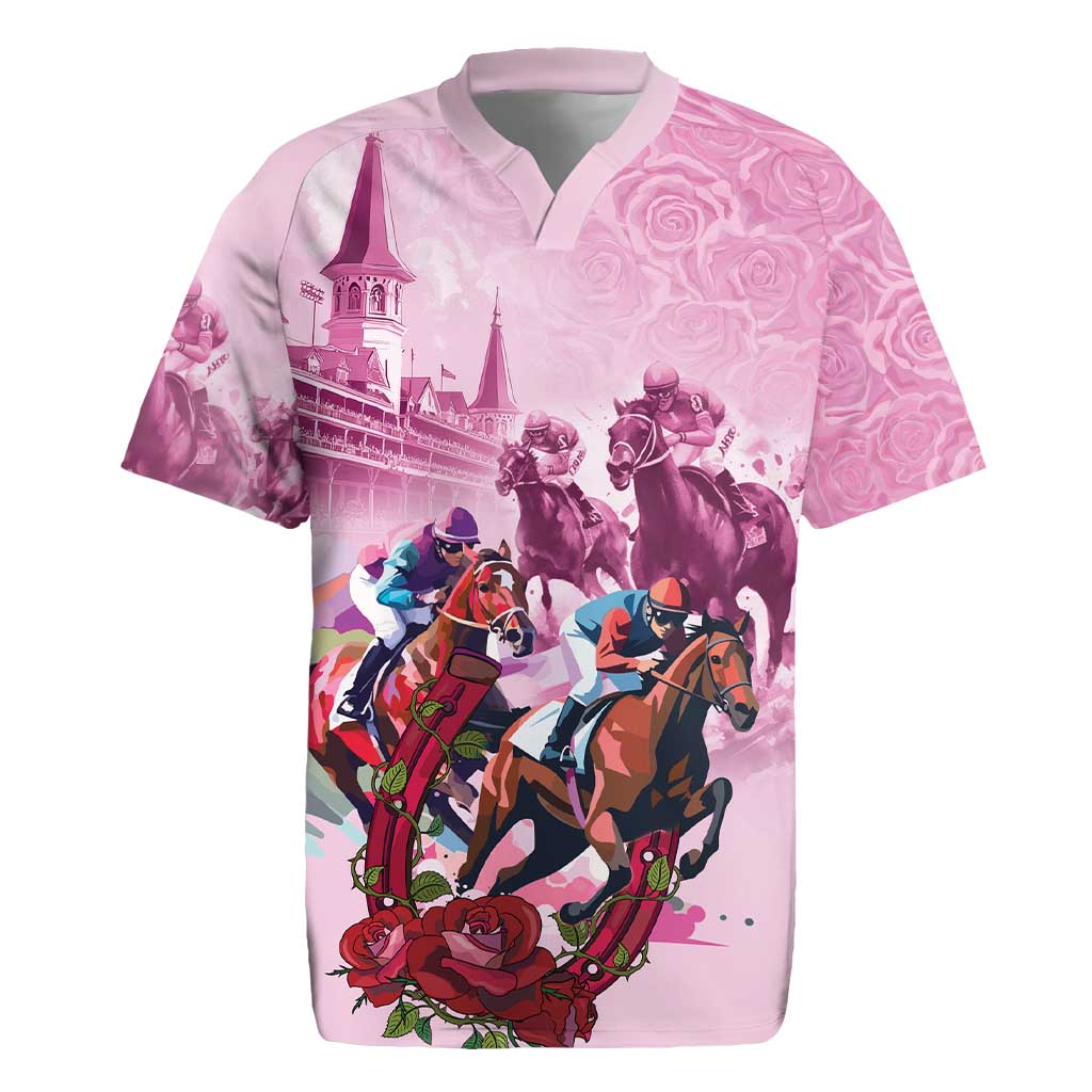 Personalized Kentucky Horse Race Rugby Jersey Pink Out Party