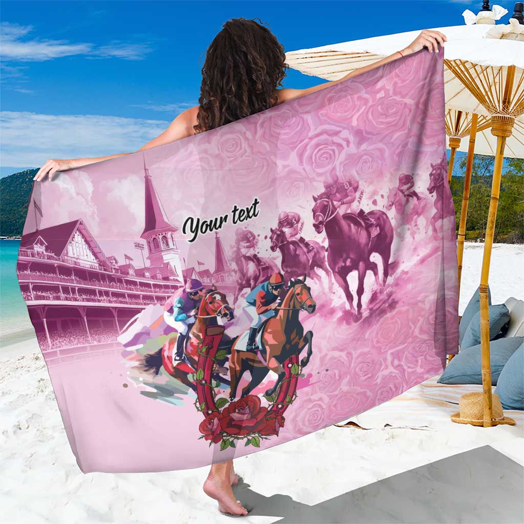 Personalized Kentucky Horse Race Sarong Pink Out Party