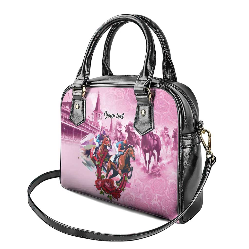 Personalized Kentucky Horse Race Shoulder Handbag Pink Out Party