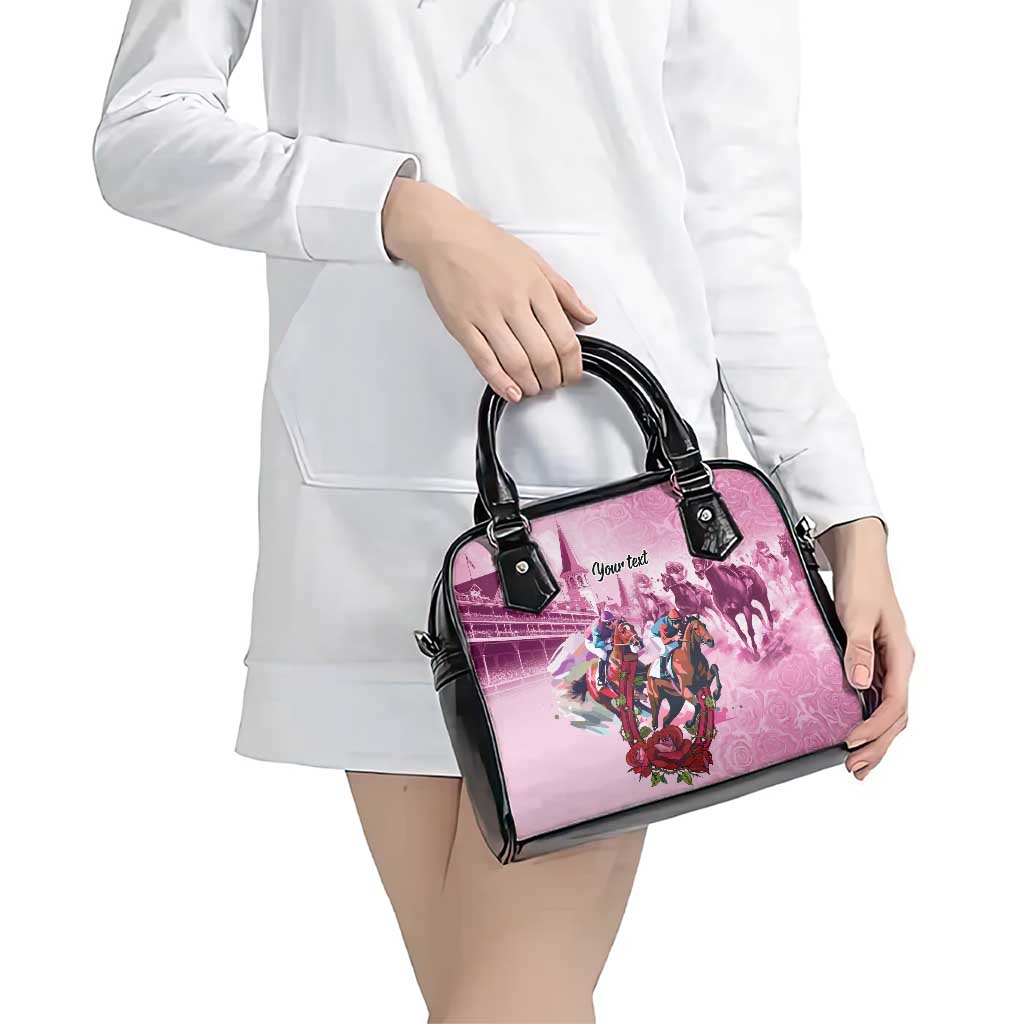 Personalized Kentucky Horse Race Shoulder Handbag Pink Out Party