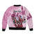 Personalized Kentucky Horse Race Sleeve Zip Bomber Jacket Pink Out Party
