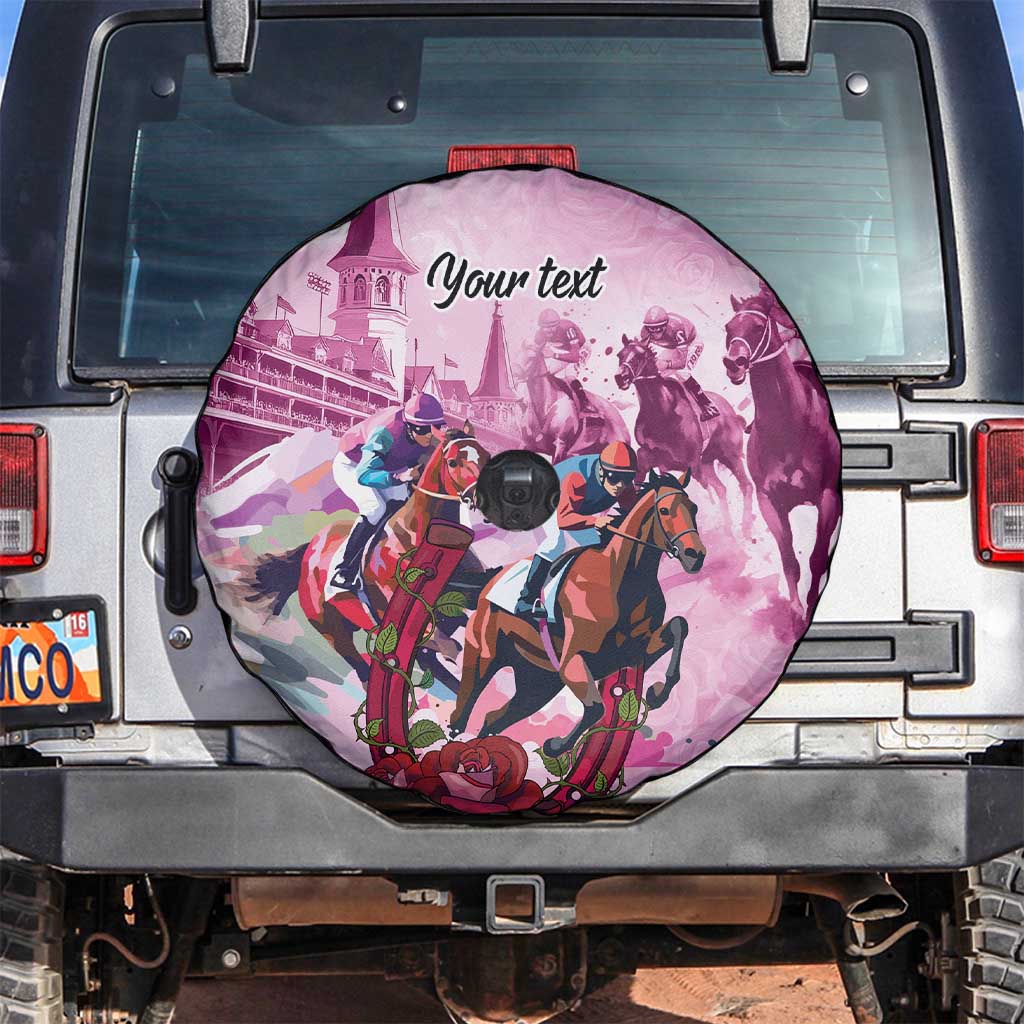 Personalized Kentucky Horse Race Spare Tire Cover Pink Out Party