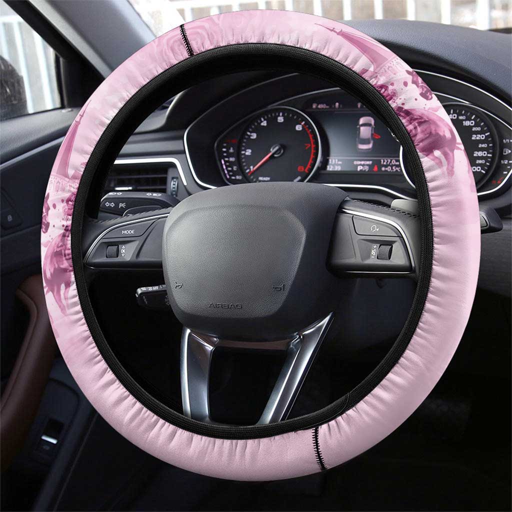 Kentucky Horse Race Steering Wheel Cover Pink Out Party