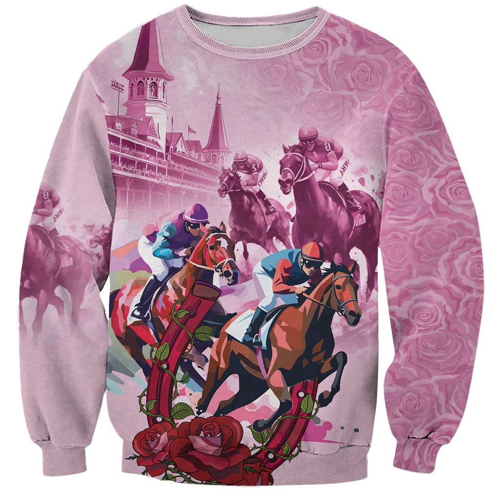 Personalized Kentucky Horse Race Sweatshirt Pink Out Party