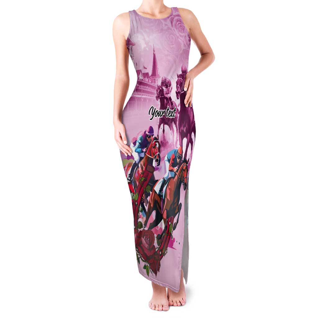 Personalized Kentucky Horse Race Tank Maxi Dress Pink Out Party