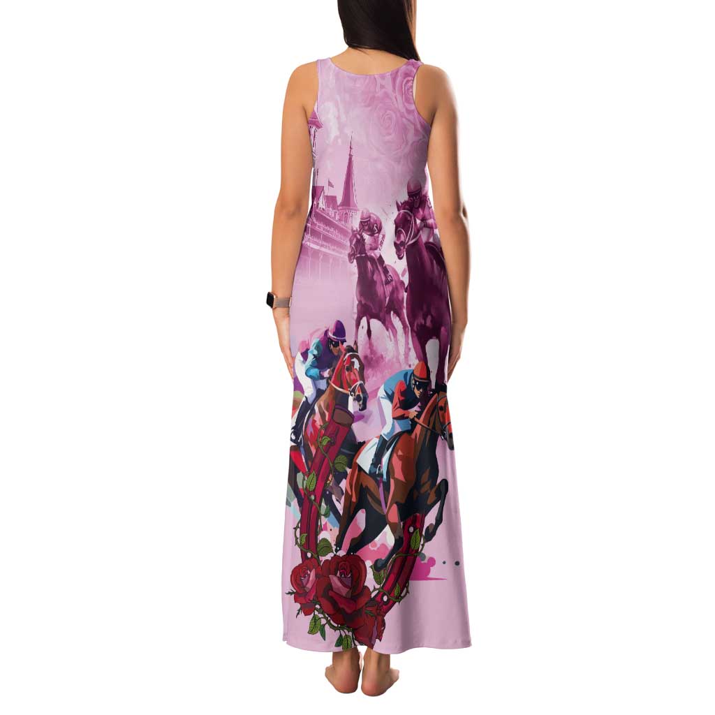Personalized Kentucky Horse Race Tank Maxi Dress Pink Out Party